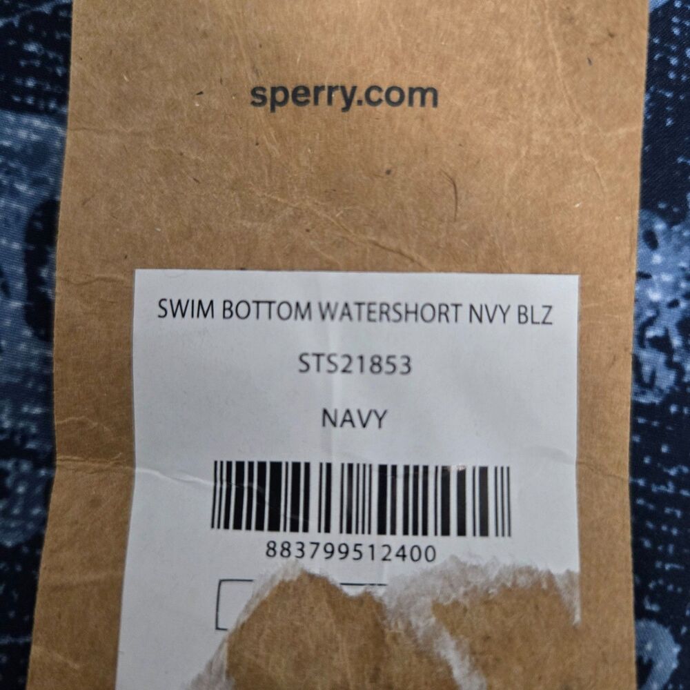 Sperry Water Shorts Size 30 – Octopus Print Swim Trunks – Navy Blue NWT - Picture 15 of 16